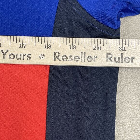 Under Armour Polo Shirt Mens Medium Blue Black Red Performance Blocked Adult NWT - Picture 5 of 11